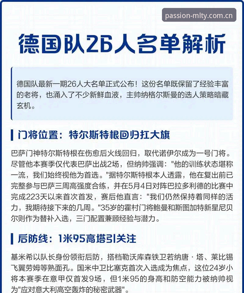 德国队26人名单全面评测：诺伊尔回归与18岁新星的米兰体育平台观战体验报告